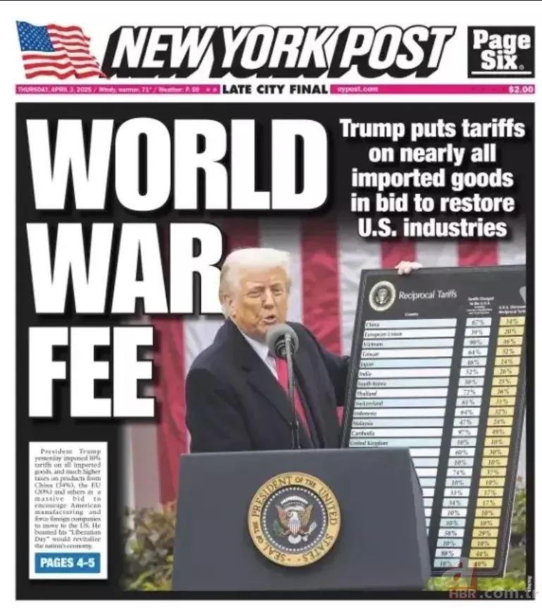 Donald Trump bombayı patlattı! Vergi yağmuruna dünyadan tepkiler gecikmedi 16