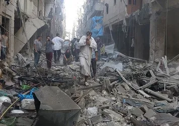 Halep'te hava saldırısı: 14 ölü
