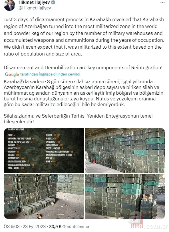 SON DAKİKA | Azerbaycan’ın Karabağ’da Ermenilerden elde ettiği “savaş ganimeti” 4