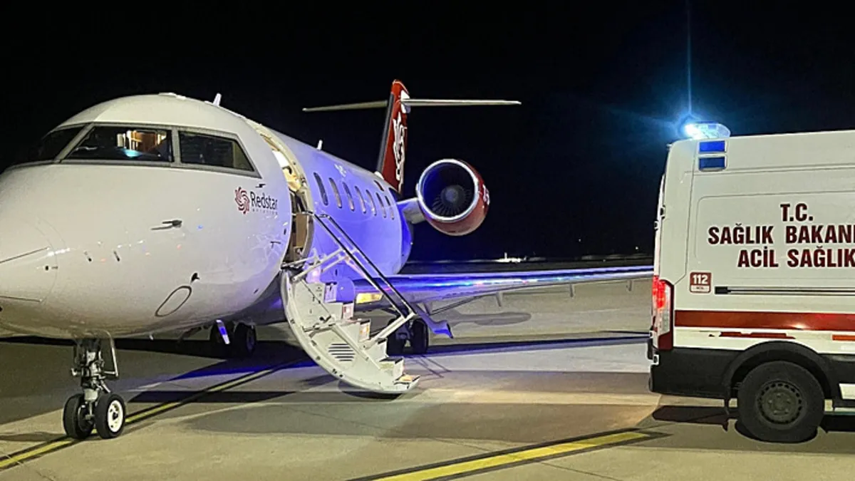 Şırnak'ta ambulans uçak 2 çocuk için havalandı