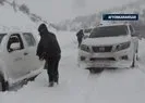Araçlar karda mahsur kaldı!