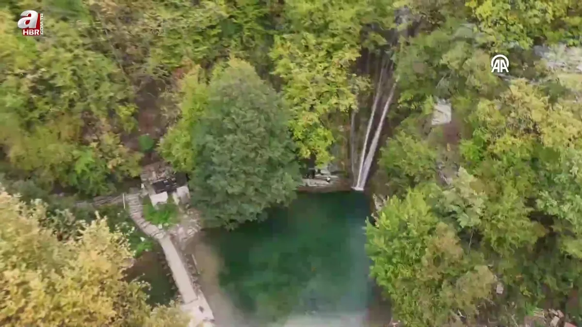 Erfelek Tatlıca Şelaleleri’nde sonbahar tüm renkle…