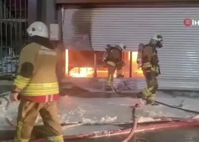 Temizlik işletmesinde çıkan yangın söndürüldü