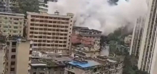 Çin’de patlama! Onlarca kişi enkaz altında kaldı