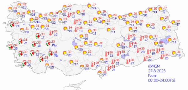1692943038286.png Meteoroloji'den çok sayıda ile sağanak yağış uyarısı! O bölgeyi etkisi altına alacak! İşte şehirlere göre günlük hava durumu... - 6