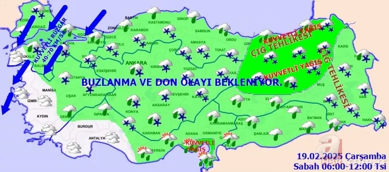Altay Kar Fırtınası geldi: İstanbul için yeni uyarı! Saat verildi! 19-20 Şubat MGM hava durumu raporu 21