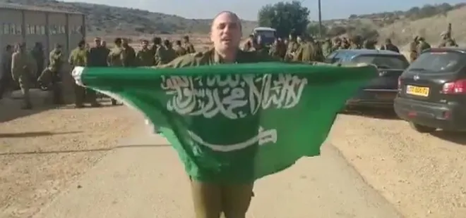 İsrail askeri Suudi Arabistan bayrağı açtı!