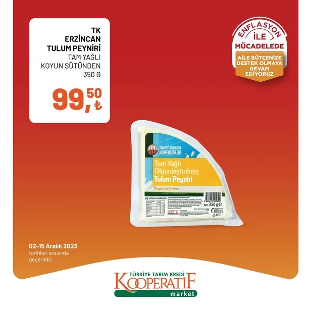 Tarım Kredi Market 11 Aralık indirim kataloğu çıktı! Dev rulo havlu, yumuşatıcı, çay, bütün piliç, tereyağı, tost peyniri, süt, beyaz peynir, pirinç ucuza satışta…