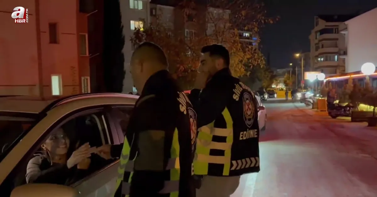 Edirne'de polis ekiplerinden sıkı denetim