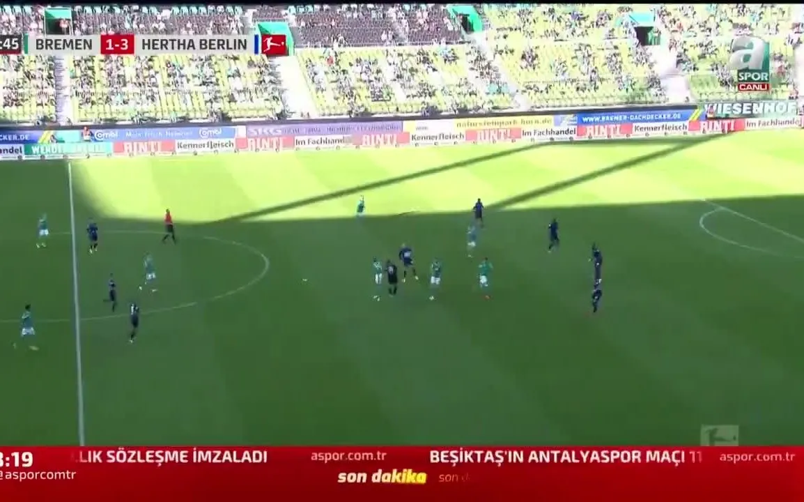Werder Bremen 1 4 Hertha Berlin Golu Izle Ahaber Video Izle