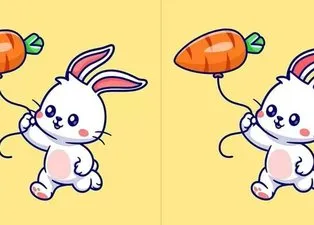 Balon tutan 2 tavşan arasındaki 3 farkı 4 saniyede bulun! 🧠🔍 Sadece dahi beyinler bu kadar hızlı problem çözebiliyor