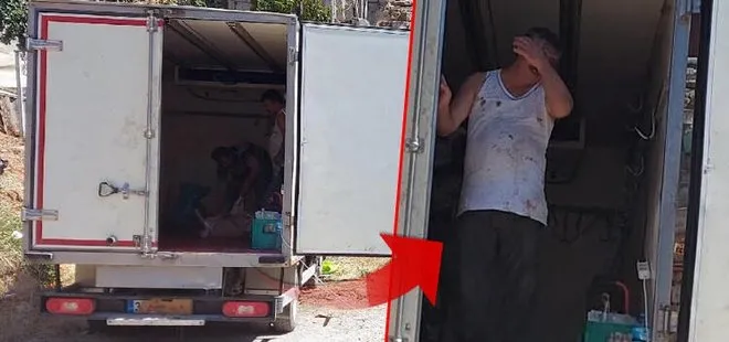 İzmir’de kamyonet kasasında kurban kestiler