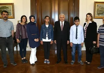 Yıldırım, TEOG şampiyonlarını kabul etti