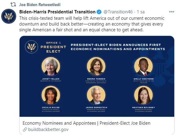 Son dakika: Joe Biden Jannet Yellen'ı Hazine Bakanlığı'na seçti - 3