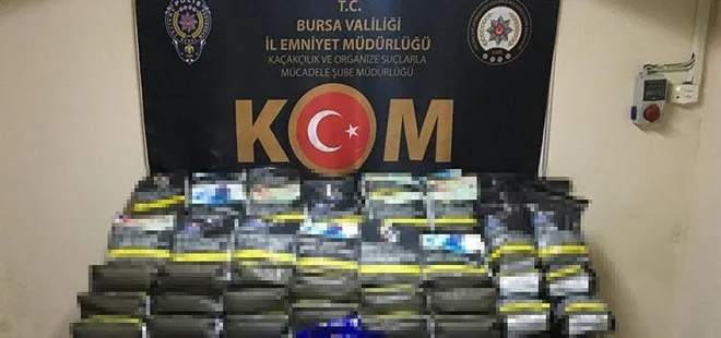 Bursa’da, 186 kilo bandrolsüz ve sahte bandrollü tütün ele geçirildi