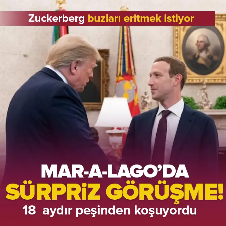 Trump malikanesinde Zuckerberg ile görüştü