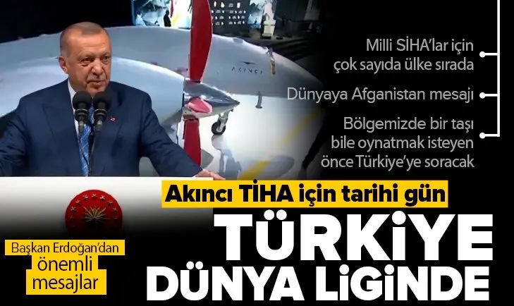 Başkan Erdoğan’dan ilk TİHA’nın TSK’ya teslim töreninde önemli açıklamalar
