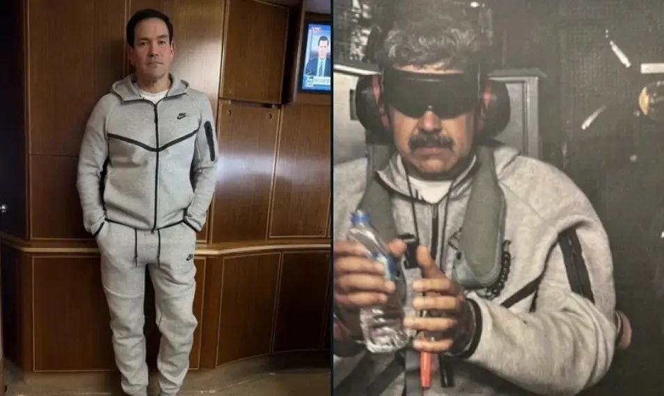 trump-gozunu-latin-amerikaya-dikti-rubionun-maduro-kombini-kubaya-mesaj-mi-1778718285849.jpeg ABD Dışişleri Bakanı Marco Rubio, Venezuela Devlet Başkanı Nicolas Maduro'nun kaçırıldığı operasyonda üzerinde bulunan Nike Tech model eşofmanla poz vermişti. (Foto: ahaber.com.tr)