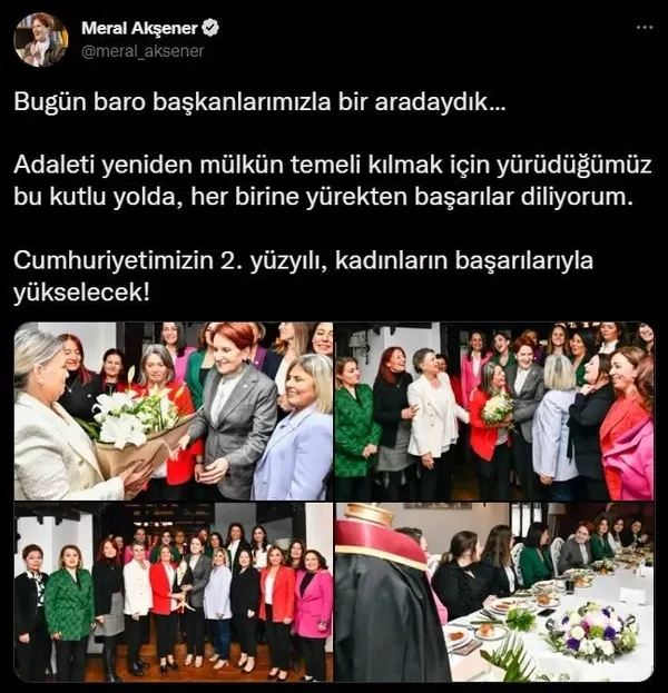 Meral Akşener'den tepki çeken görüşme: Tunceli Baro Başkanı Fatma Kalsen ile poz verdi! "Pençe Kılıç Harekatı" karşıtı bildiri yayınlayanlar arasındaydı - 2