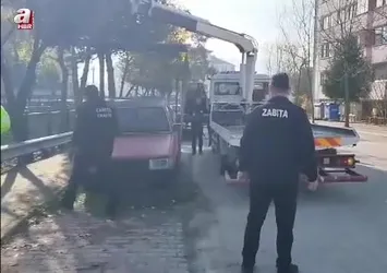 Park halindeki hurda araçlar toplanıyor