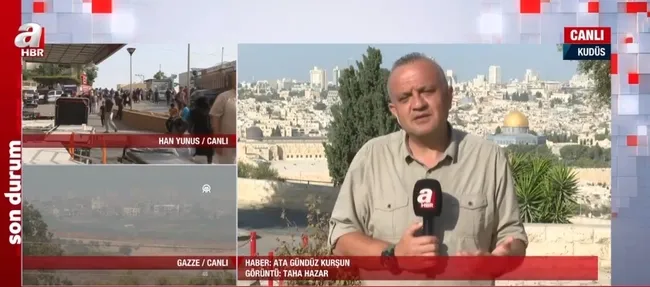 Katil İsrail’in çocuk katliamı | A Haber çatışma bölgesinde! Canlı yayında bombardıman