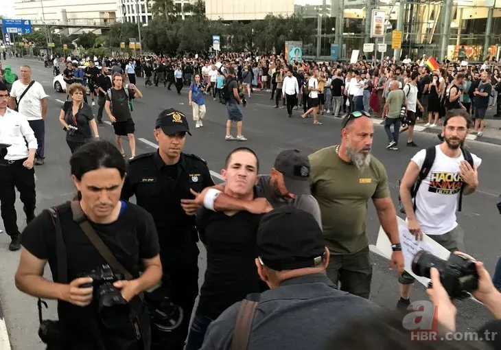 İsrail'de polis şiddeti! Göstericileri yerlerde sürüklediler