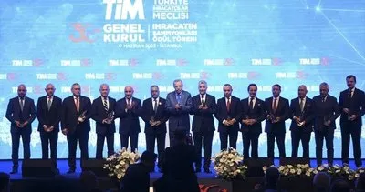 Yılın ihracat şampiyonları ödüllerini aldı! Başkan Erdoğan ve bakanlar törene katıldı