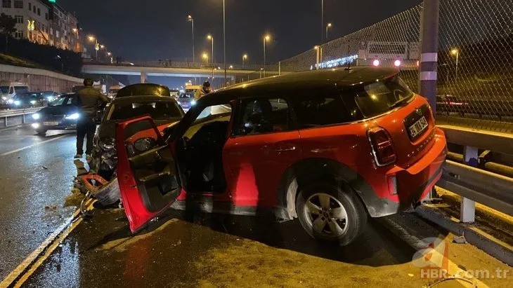 İstanbul’da zincirleme trafik kazası! E-5’te Halıcıoğlu kavşağında trafik yoğunluğu