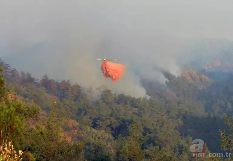 Marmaris'te orman yangını! Havadan ve karadan müdahale sürüyor | Bölgeye yakın yerleşim alanındaki evler tahliye edildi | A Haber bölgede 17
