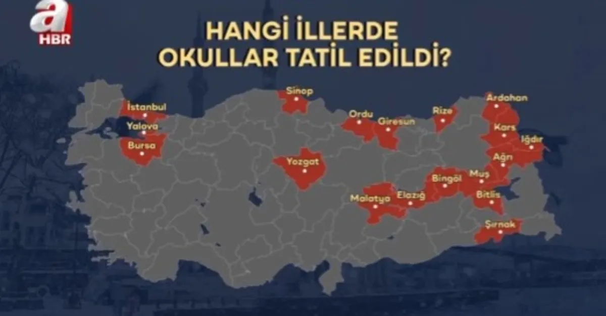İşte yurtta okulların tatil edildiği iller!