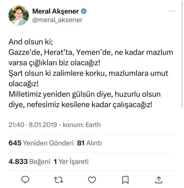 1698236925323.jpg Akşener İsrail'i aklama yarışına girdi! Büyük çelişki! Eski paylaşımlarında Hamas'a destek... - 4