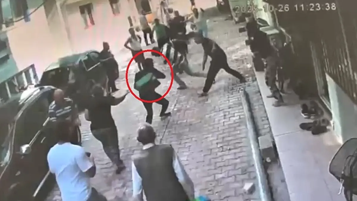 Park kavgasında kaldırım taşlı saldırı