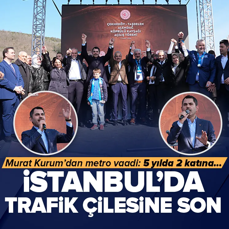 Kurum köprülü kavşak açılışında konuştu