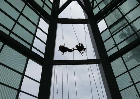 Merkez Bankası binasında nefes kesen çalışma! Yerden 353 metre yükseklikte...