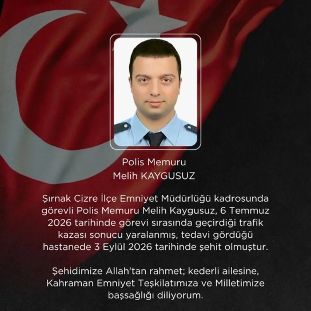 Görev başında yaralanmıştı! Polis memuru Melih Kaygusuz şehit oldu