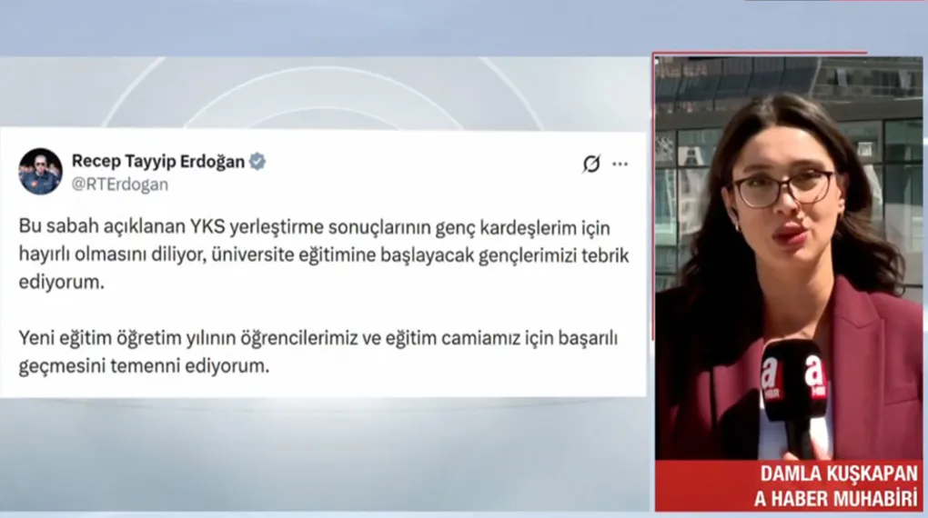 Başkan Erdoğan'dan YKS mesajı
