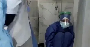 Hemşirenin çaresizliği kameralara yansıdı!