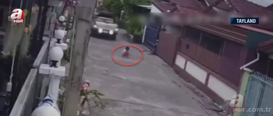 Mucize kurtuluş! Çocuğu göremeyince aracıyla üstünden geçti 2