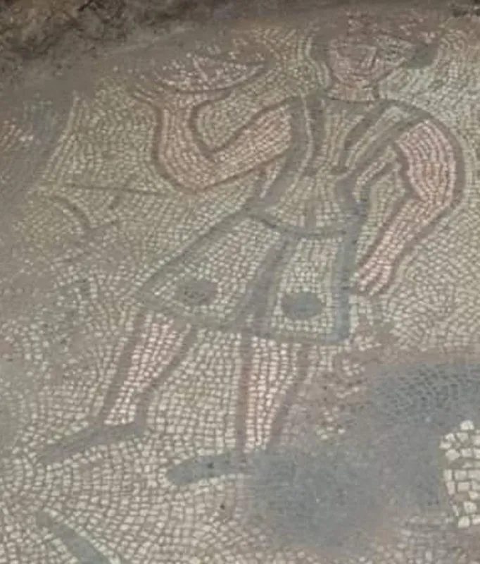 Mardin Derik’te kaçak kazıda 1500 yıllık mozaik bulundu