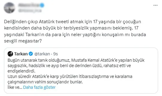 Tarkan günah çıkardı! Disney’in Atatürk kararına sessiz kalmam hataydı itirafına tepki yağdı