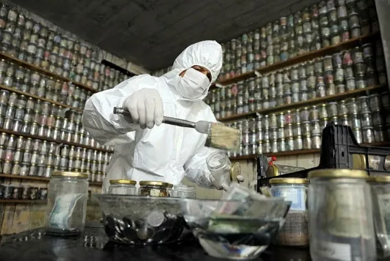 Coronavirüse karşı müzesindeki 4 ton parayı dezenfekte etti - 2