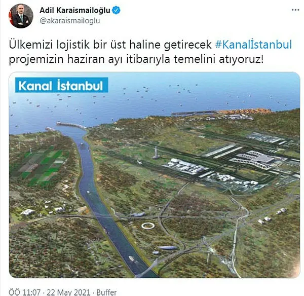 Son dakika: Ulaştırma ve Altyapı Bakanı Adil Karaismailoğlu Kanal İstanbul için tarih verdi