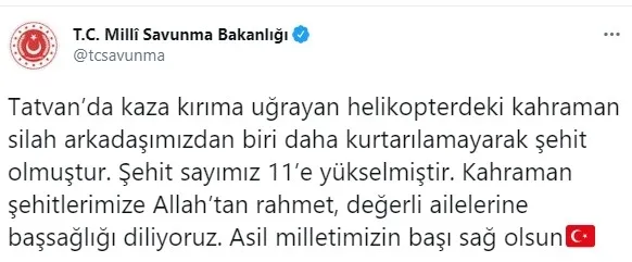 Son dakika | Bitlis’ten acı haber: Askeri helikopter düştü: 11 şehit