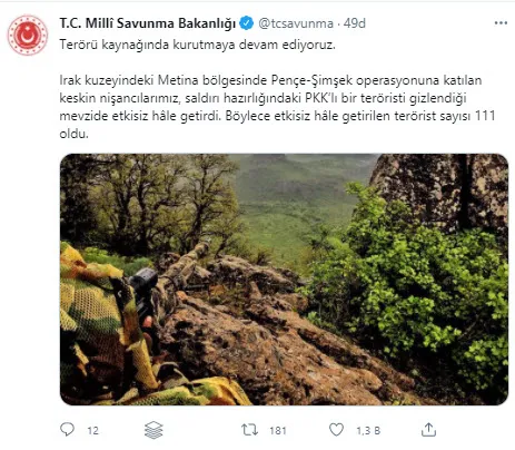 Son dakika | MSB bilançoyu açıkladı! Operasyonlar kapsamında 111 terörist etkisiz hale getirildi - 1