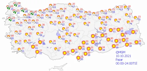 1633707870200.png Meteoroloji'den İstanbul başta olmak üzere Marmara ve Ege'deki çok sayıda ile son dakika sağanak yağış uyarısı! 5 günlük hava durumu - 5