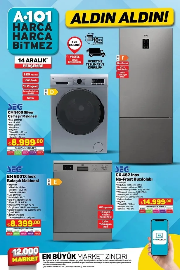 A101 16 Aralık aktüel indirim kataloğu yayınlandı! A101’e 125 CC Benzinli Motosiklet, Toshiba smart TV, Duvar Tipi Isıtıcı ve daha fazlası satışta