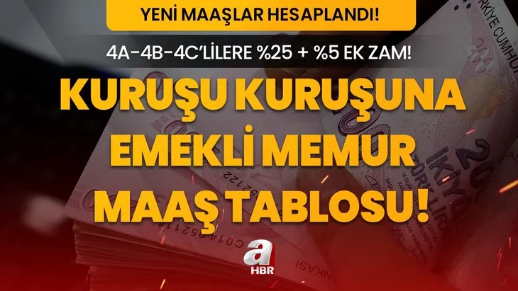 4A, 4B, 4C’lilere yüzde 25 + %5 EK ZAM! SSK- Bağkur emekli maaşları hesaplara yansıdı! İşte kuruşu kuruşuna güncel maaşlar...