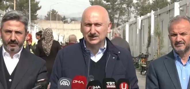 Ulaştırma ve Altyapı Bakanı Adil Karaismailoğlu: Adıyaman’da 20 ayrı konteyner kent kuruyoruz