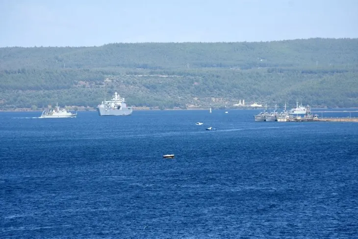 Çanakkale’de nefes kesecek tatbikat! NATO savaş gemileri böyle geçti