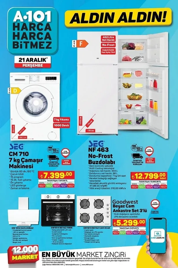 21 Aralık A101 aktüel ürünler kataloğu: Kahve makinesi, saç şekillendirici, mini fırın, epilasyon aleti, Saklama kabı uygun fiyattan satışta…